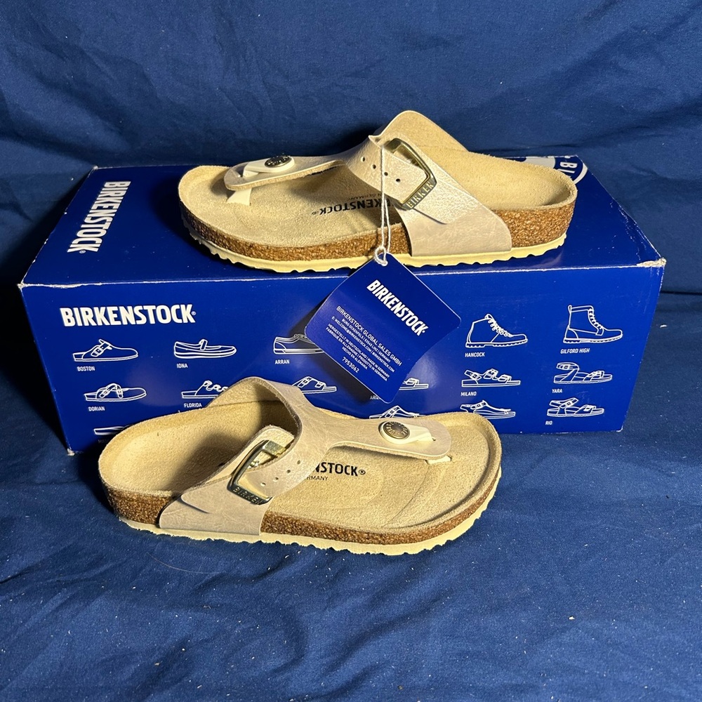 Birkenstock- Gizeh BS, Graceful Pearl White, 12 kids sw